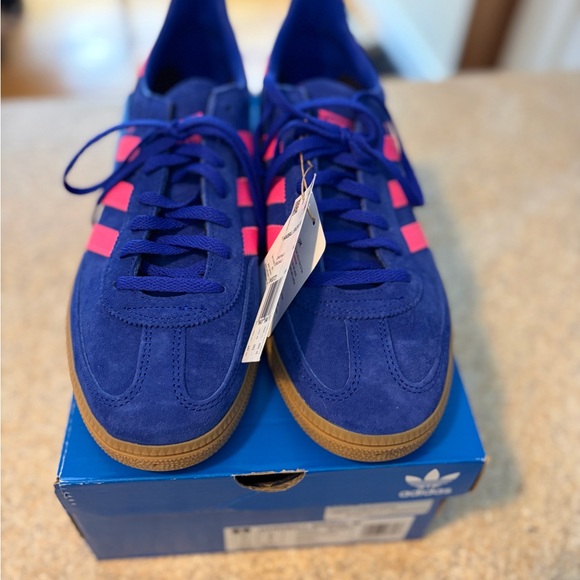Adidas Handball Spezial Sneakers, NWT, Royal Blue & Pink, Women’s Size 9.5 - Picture 2 of 7